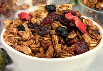 BOWL-Mixed Nuts, dried cranberries, blueberries & strawberries w/ granola