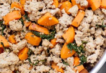 Ground Turkey, Wild Rice, sweet potatoes, Green Beans (gluten free)