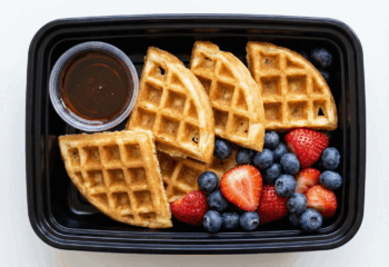 Waffles w/ Fresh Berries & Agave