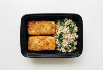 Vegan Fried Heart of Palm w/ wild rice & spinach Vegan Fried Heart of Palm w/ wild rice & spinach